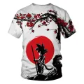 Hot selling new anime DRAGON BALL Dragon Ball 3D printed European size short sleeved T-shirt. 