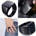 Men Rings Stainless Steel Square Signet Rings for Men, Pinky Thumb Ring for Dad Father Jewelry Gift for Him, Men's Ring for Boys. 