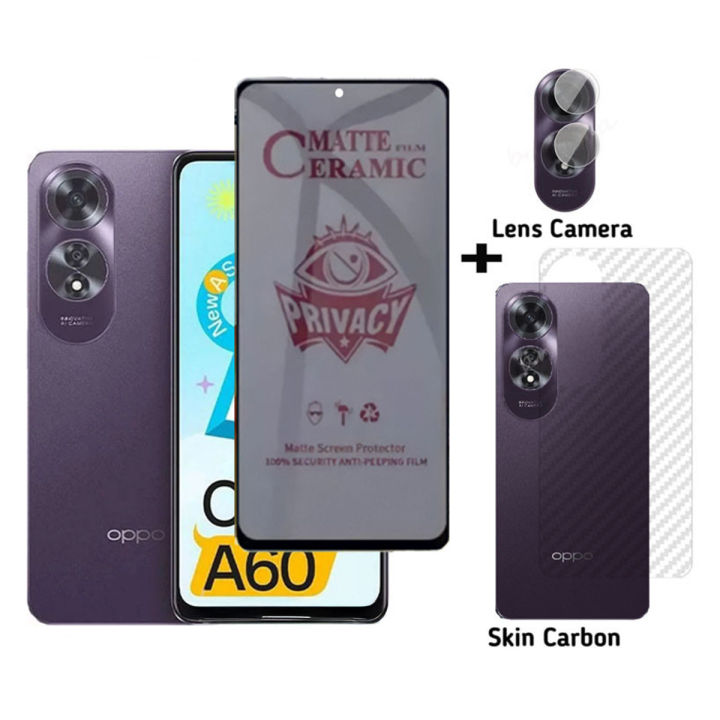 Privacy Tempered Glass for OPPO A60 | Anti-Spy | Full Screen Protection