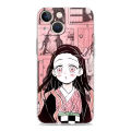 Nezuko Demon Slayer collage Anime Transparent Phone Case For iPhone 14 13 12 11 Pro Max XS X XR SE 7 8 Plus Lens Protect Cover. 