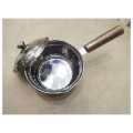 Stainless Steel Sauce Pan/ Saucepan with Lid For Tea/Milk Boiling Water Wood Handle Size No.5, 6, 7, 8 & 9. 