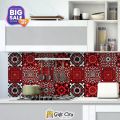 Ajrak Sindhi Tile Stickers Self-Adhesive Wall Decor, 12x12cm, Multiple Packs. 