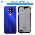 Tecno Spark 6 Housing Middle Frame With Side Button and Camera Lens Complete Body Casing Replacement For Spark 6 - Blue. 
