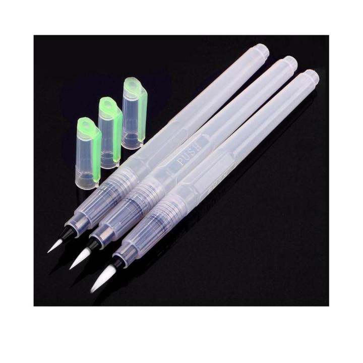Set of 3 Water Brush Pen Marker Ink Water Colors Colour