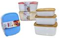 Aroni 3 in 1 Galaxy Food Container Set – Airtight, Stackable Plastic Storage Boxes (500ml + 1000ml + 1800ml) – BPA-Free, Microwave & Freezer Safe. 