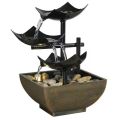 3-Tier Lotus Leaf Tabletop Waterfall Fountain. 