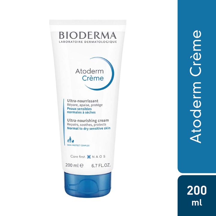 BIODERMA Atoderm Ultra-Nourishing Cream 200ml - Ultra-Rich Moisturizing and Restructuring Cream for Dry and Sensitive Skin