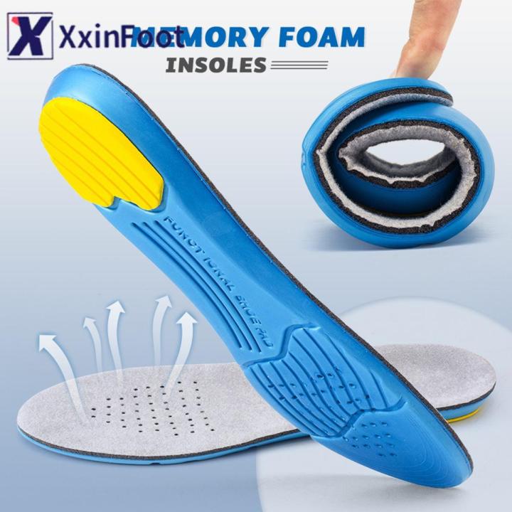 【Footprint】 EVA Elastic Memory Foam Breathable Shoes Insoles For Men And Women Sports Function Shoes Pad Size 35-45