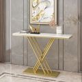 Console Table Rectangular Console Table with UV laminated Top in White and Black. 