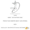 【LUCKET】New 2024 Luxury Zircon Butterfly Rings Adjust Female Open Rings for Women Girl New LK. 