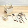 Dollhouse Tools Set Dollhouse Toolbox for Doll House Accessories Dollhouse Decoration. 