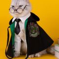 MOLAMGO Pet Clothes Dress Up Harry Potter College Style Cape Halloween Cosplay for Dog Cat. 
