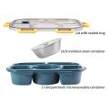Bento Lunch Box,5-Compartment Food Container with Salad Bowl,Leakproof Salad Lunch Containers for Office,School. 