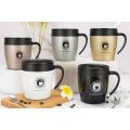 Coffee Mug with Spoon and Lid, Stainless Steel Insulated Coffee Mug Water Cup with Spoon and Lid for Office Travel Kitchen Gadgets Insulated Coffee Mug. 