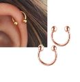 2 Pieces 12MM Cartilage Helix Stud Tragus Ear Piercing Plug HorseShoe Earring. 