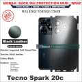 Tecno Spark 20c full Back 360 Protection skin wrap with sides and camera protection premium quality full cover. 