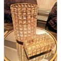 crystal trash bin and tissue box. 
