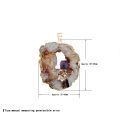 Unpolished Geode Raw Stone Pendant Necklaces for Women with Amethyst Irregular Brazilian Agate Reiki Healing Jewelry. 
