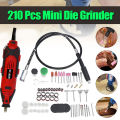 Smart Tec 210 Pcs Mini Die Grinder Rotary Drill – Variable Speed – With Flexible Shaft Engraving Polishing Tool With Plastic Case. 