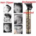 Professional Golden Hair Trimmer for Men / Hair Cutting Machine / Hair Clippers / Shaver / Hair Clipper / Nose Trimmer / Rechargeable Men’s Body Hair Removal Machine / Grooming Kit / Hair Cutting Machine Zero Gapped Hair Clipper Trimmer Vintage T9 Tondeus. 