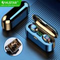 HLstar® F9 Airbuds TWS Bluetooth Headset 9D Stereo Sound TWS Bluetooth Earphones Wireless Headphones Sports Waterproof Handfree Earbuds. 