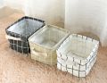 Cute Linen Home Storage Box Desk Organizer Office Folding Yellow Storage Basket Jewelry Cosmetic Makeup Snacks Toys Container. 