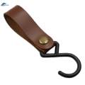 Awning Tent Hanging Hook Outdoor PU Leather Hook for Camping Travel Towels. 