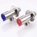 china 2pcs/set Triangle Valve 304 Stainless Steel Angle Valve Hot or Cold Water Valve For Bathroom/Kitchen/Toilet taps. 