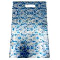 TRANSPARENT GOODY BAGS WITH BLUE STARS - PACK OF 10 GOODY BAGS. 