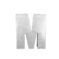 Alphabet Cake Baking Mold Silver Tin (M). 