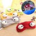 【Footprint】 1Pcs Funny Cartoon Plush Sleeping Mask Cover Cute Eye Cover Sleep Mask Eyeshade Relax Mask For Travel Home Shading Personality. 