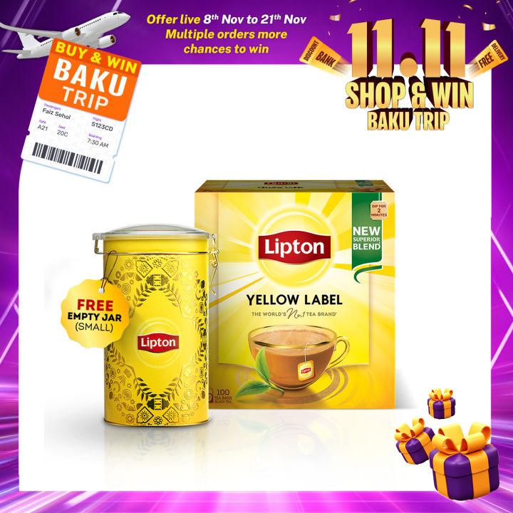 Free Jar with Lipton Yellow Label Black Teabags 100s
