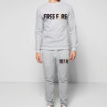 Grey Full Tracksuit FREE FIRE,Gym wear and comfortable Pair Shirt and Trouser. 