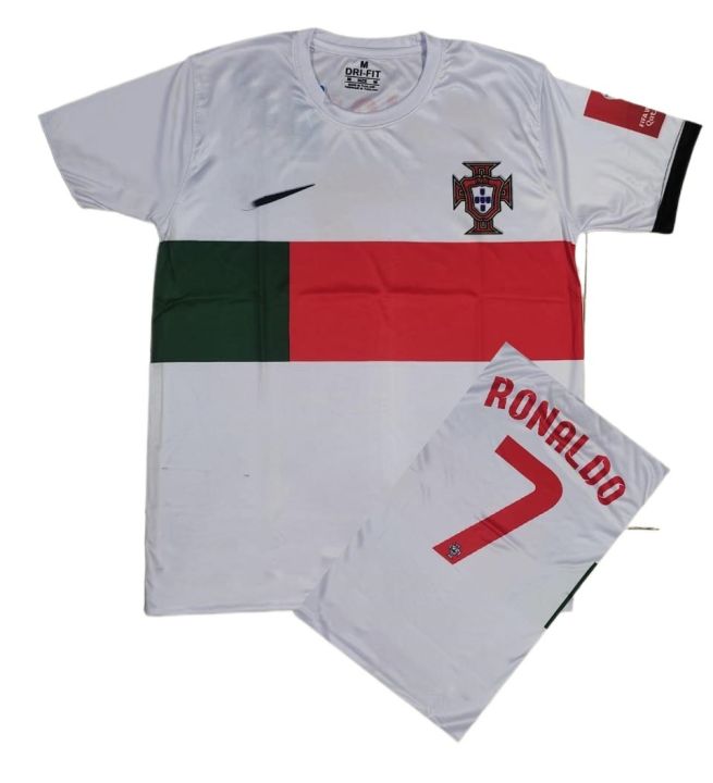 RONALDO PURTGAL AWAY SHIRT  WHITE FOR ADULT