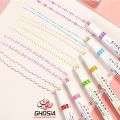 6 pcs Curve pen flower-shaped outline pen quick-drying highlighter color pen marker pen Drawing Pen Reusable Outline Pen Markers Pen Curve Highlighter Pens. 