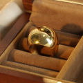Wholesale Statement Jewelry Chunky Big Stainless Steel Geometric Smooth Rings For Women. 
