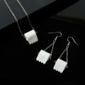 2020 Lady Roll Paper Pendant Earring Necklace Creative 3D Organization Toilet Paper Toilet Roll Paper Tube Pendant Earring. 