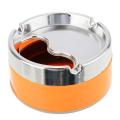 Cigarette Ashtray Detachable Lid Stainless Steel Cigarette Ashtray Smokers Desktop Smoking Ash Tray(Orange). 