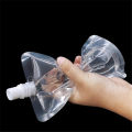 Stand-Up Spout Pouch Hygienic Plastic Travel-Friendly Hand Sanitizer Leak-Proof Reusable Bottle for Outdoor Activities Travel Essentials Beauty And Skincare Hygiene On The Go Suitable For All Ages. 