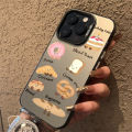 Cartoon Jelly Cat Croissant Bread Cake Case For Samsung Galaxy S24 S23 S22 S21 S20 Plus Ultra FE A55 A35 A54 A53 A15 A06 A52 A52S Casing Trend Premium IMD Soft Silicone Edge Cover. 