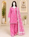 Bin Najeeb Women’s 3 Piece Embroidered Suit – Kurti, Trouser & Dupatta. 