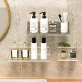 Bathroom Vanity Table Organizer Wall Shelf Home Storage Rack Skin Care Cosmetic Cotton Display Storage Holder Punch-Free Gener. 