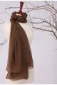 Dark brown Chiffon Dupatta For Girls/Ladies- Chiffon UnStitched Dupatta 2.5 Meter Color Premium Chiffon  Quality Durable Fabric Reasonable Stylish Look Dupatta. 