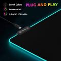 RGB Gaming Mouse Pad RASURE 9 Modes Oversized Glowing Led Extended Mousepad Anti-Slip Rubber Base and Waterproof Surface Large Soft Led Computer Keyboard Mouse Mat Size - 31*12inches. 