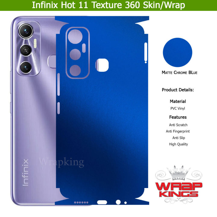 Infinix Hot 11 Skin/Wrap 360 Protection Sheet/ Carbon fiber/ Matte/ Transparent/ Lamination Back And Sides Included Camera Skin
