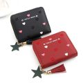 1PC Women Small Wallet Ladies Mini Tassel Wallet Cute Girl Short Zipper Lovely Pu Leather Coin Purse Female Hand Wallet Purse. 