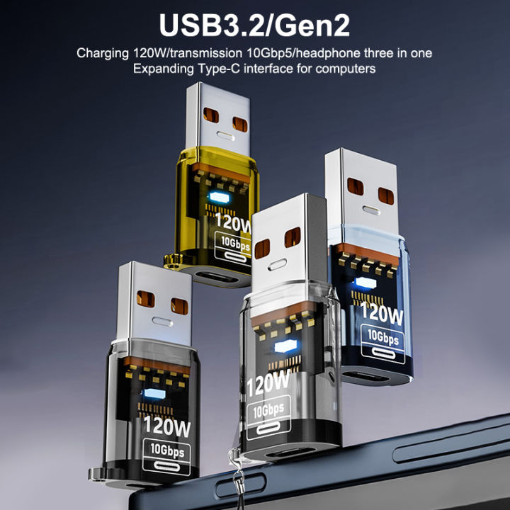 【Limited Time Only】 120W USB To Type C OTG Adapter USB A Male To Type C ...