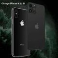 Convert iPhone X / XS / XS Max to iPhone 11 Pro Max - Conversion Back Cover Sheet Soft Eco Friendly Material. 