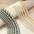 [ New ]3mm Very Fine Pearl Necklace   Titanium Steel Colorfast Shijia Vintage Clavicle Chain All-Match Small Bead Necklace for Women. 