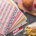 Food Wrapping Butter Paper - Sandwich & Snack Wrapping Paper | Greaseproof & Eco-Friendly | Ideal for Food Packaging, Bakery, Fast Food & Delis (100 Sheets). 